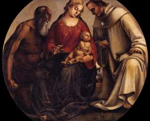 Virgin and Child with Sts Jerome and Bernard of Clairvaux — Лука Синьорелли