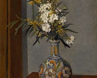 White flowers in a vase decorated — Феликс Валлотон