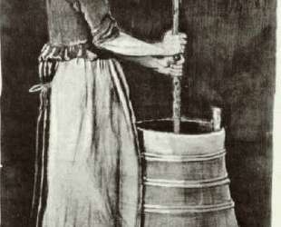Woman Churning Butter — Винсент Ван Гог