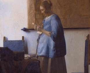 Woman reading a letter (Woman in Blue Reading a Letter) — Ян Вермеер