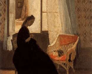Woman Sewing at a Window — Гвен Джон
