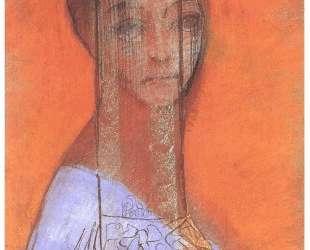 Woman with veil — Одилон Редон