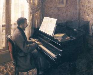 Young Man Playing the Piano — Гюстав Кайботт