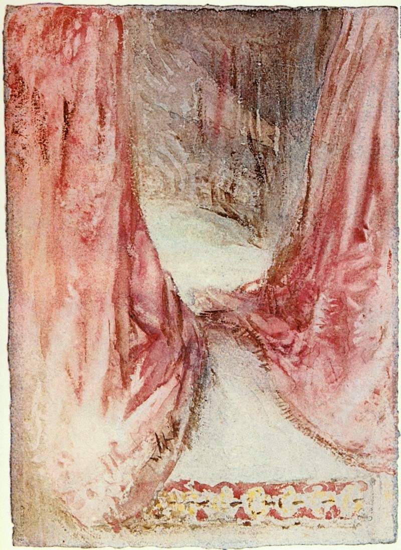 A bed, drapery study — Уильям Тёрнер