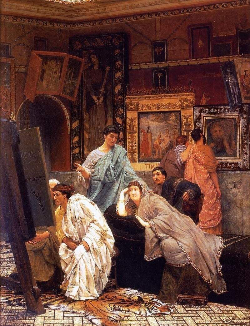 Собрание картин во времена Октавиана Августа — Лоуренс Альма-Тадема
