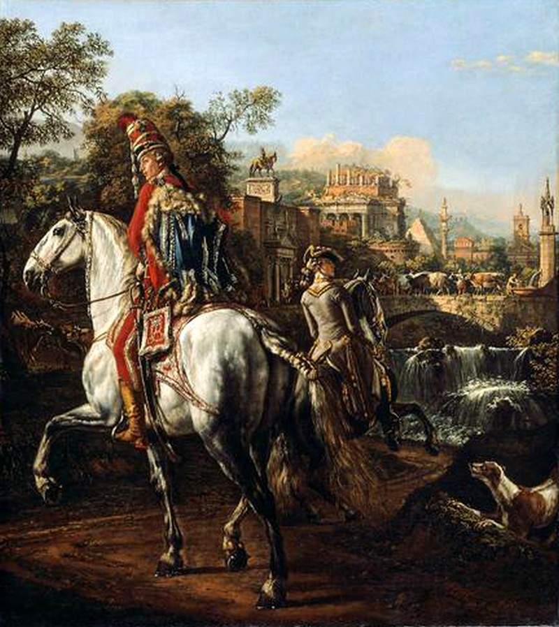 A Hussar on horseback — Бернардо Беллотто