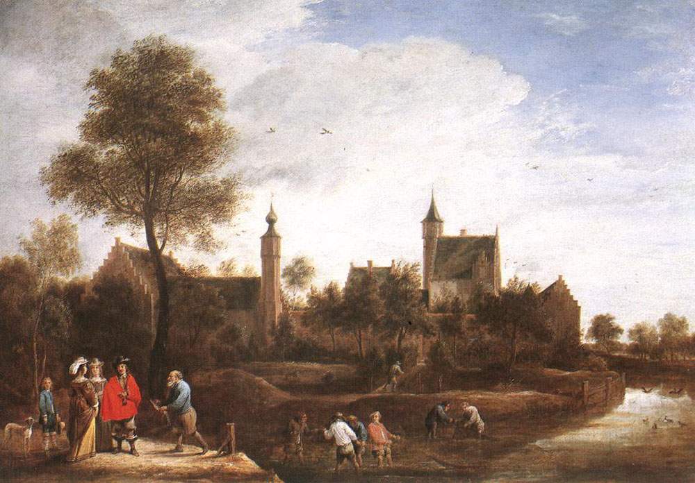 A View of Het Sterckshof near Antwerp — Давид Тенирс Младший