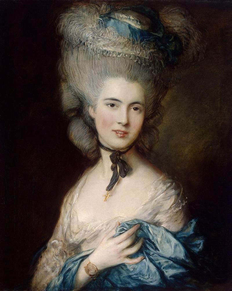 A Woman in Blue (Portrait of the Duchess of Beaufort) — Томас Гейнсборо
