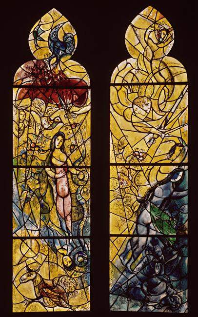 Адам и Ева изгнаны из Рая — Марк Шагал