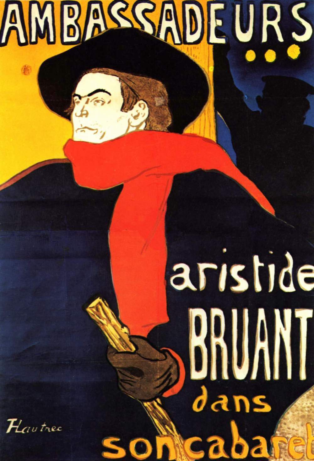 Ambassadeurs Aristide Bruant in his cabaret — Анри де Тулуз-Лотрек