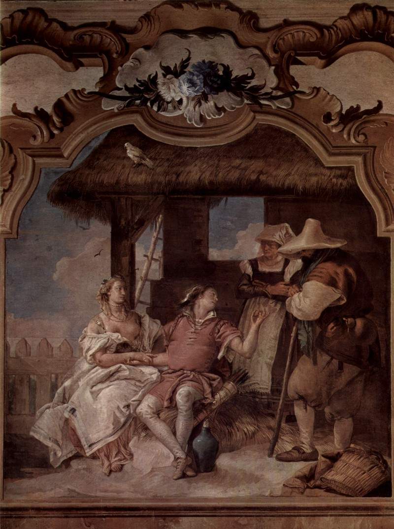 Angelica and Medorus accompanied by two peasants — Джованни Баттиста Тьеполо
