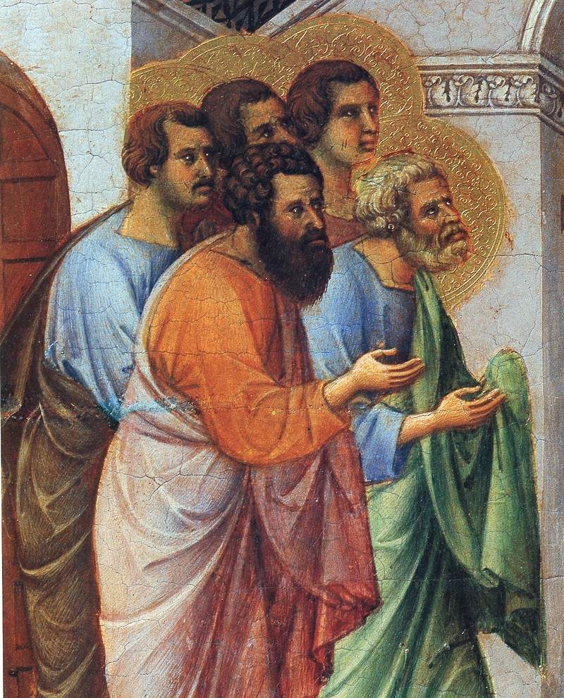 Appearance of Christ to the apostles (Fragment) — Дуччо
