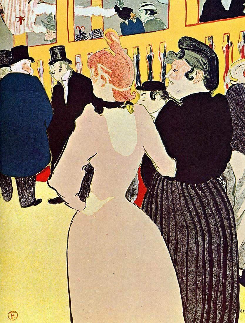 At the Moulin Rouge, La Goulue with Her Sister — Анри де Тулуз-Лотрек