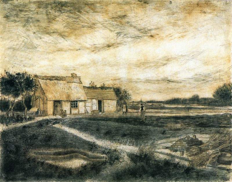 Barn with Moss-Covered Roof — Винсент Ван Гог