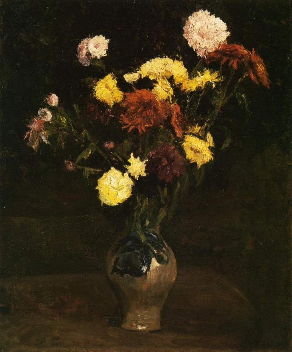 Basket of Carnations and Zinnias — Винсент Ван Гог