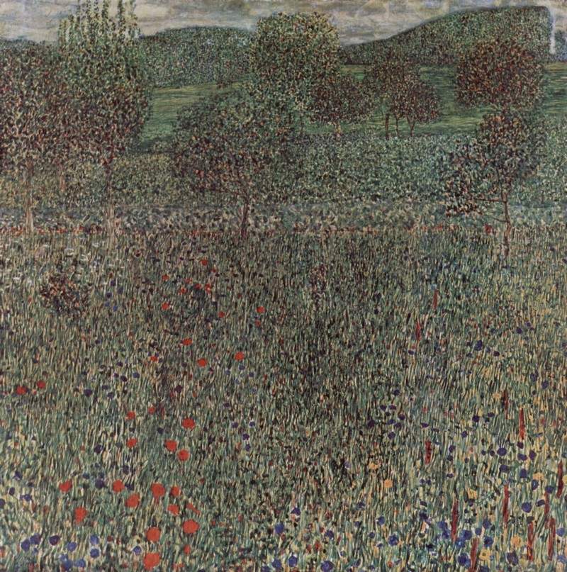 Blooming field — Густав Климт