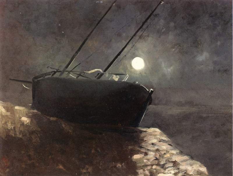 Boat in the Moonlight — Одилон Редон