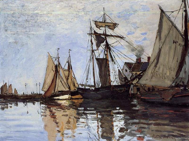 Лодки в порту Онфлёра — Клод Моне