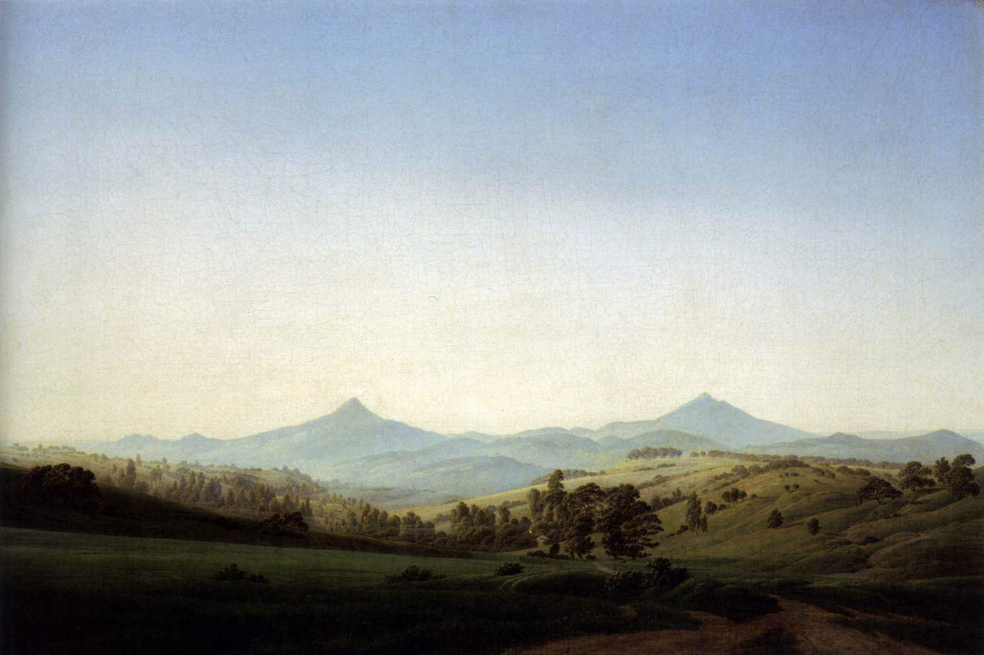 Bohemian Landscape with Mount Milleschauer — Каспар Давид Фридрих