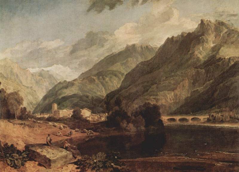 Bonneville, Savoy with Mont Blanc — Уильям Тёрнер