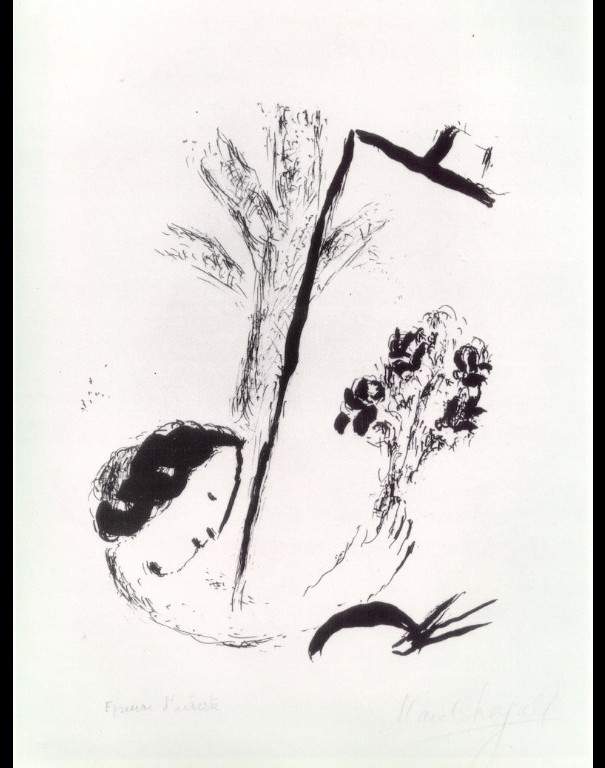 Букет и рука — Марк Шагал