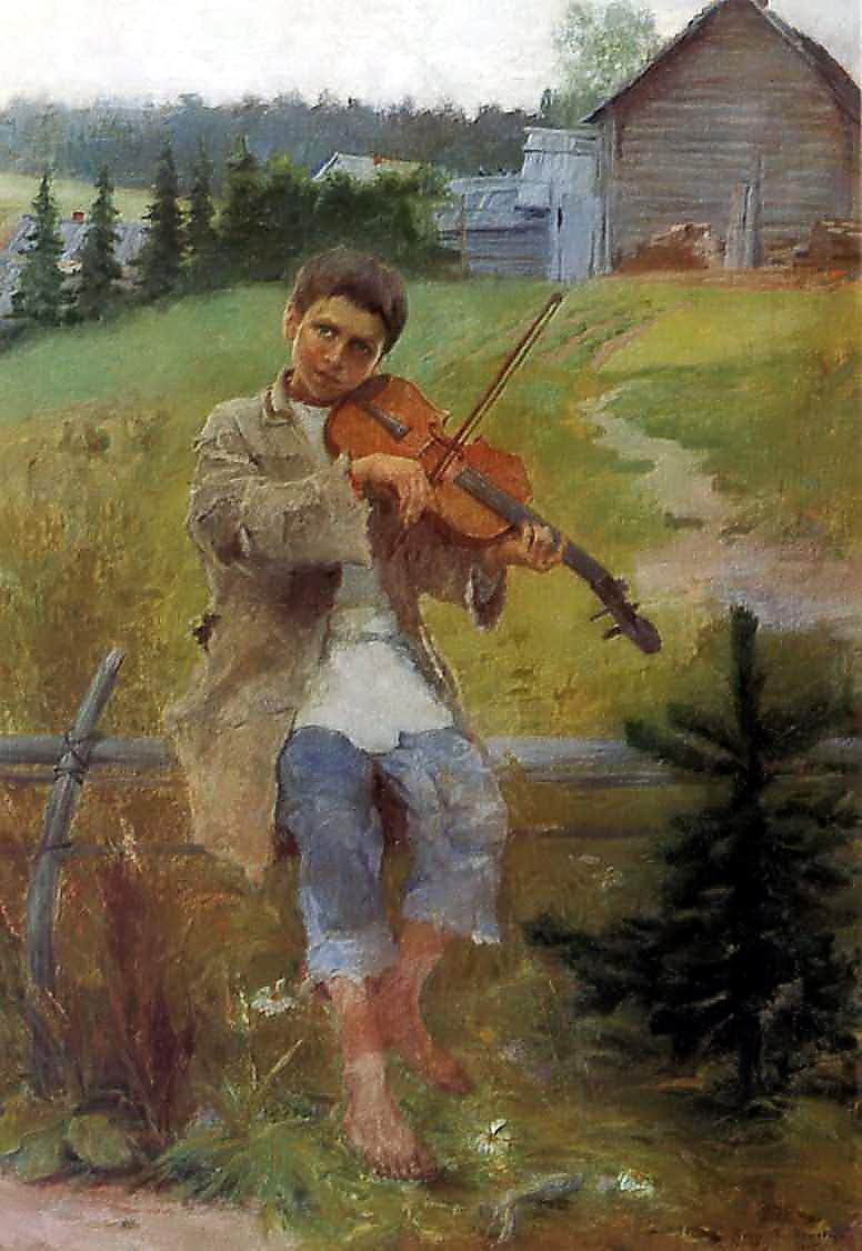 Мальчик со скрипкой — Николай Богданов-Бельский