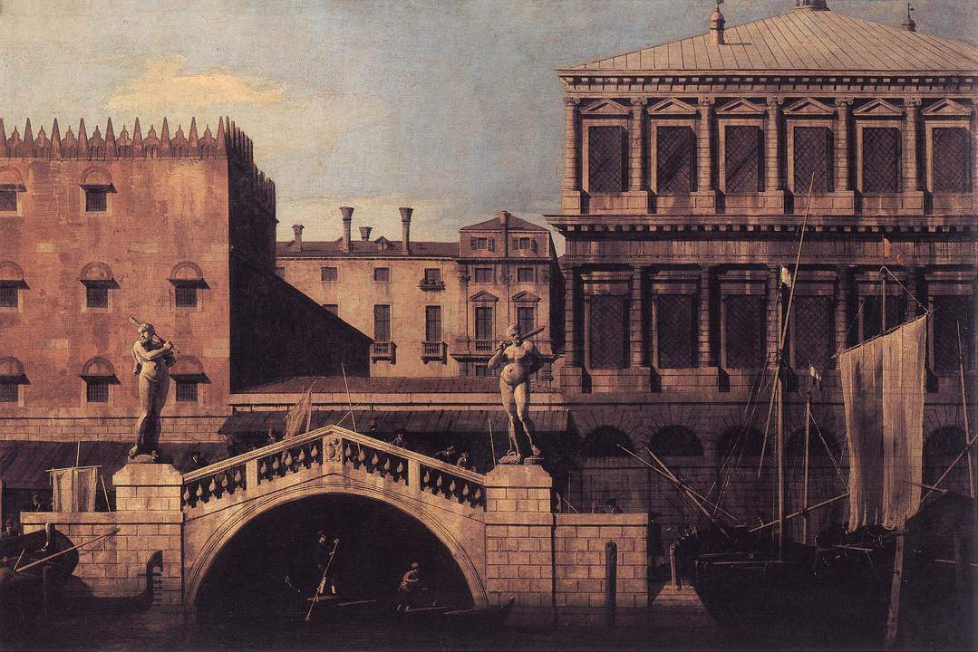 Capriccio: The Ponte della Pescaria and Buildings on the Quay — Каналетто