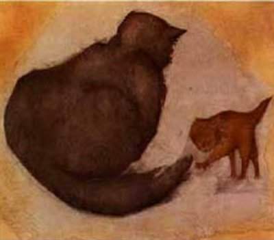Кошка и котенок — Эдвард Бёрн-Джонс