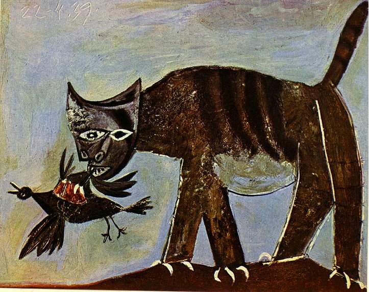 Cat catching a bird — Пабло Пикассо