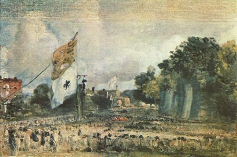 Праздник в честь победы при Ватерлоо в Ист-Бергхолт — Джон Констебл