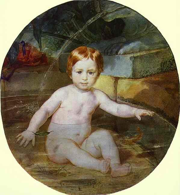 Портрет А. Г. Гагарина (Ребёнок в бассейне) — Карл Брюллов