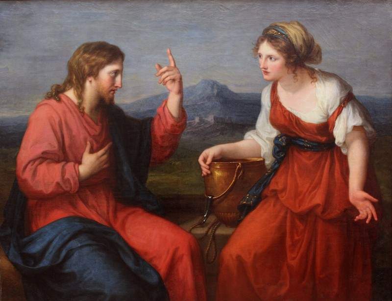 Christ and the Samaritan woman at the well — Ангелика Кауфман