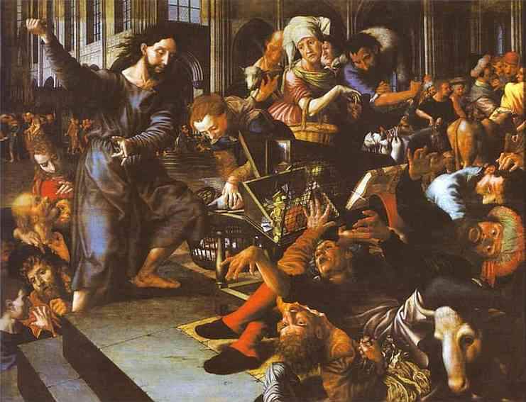 Christ Driving Merchants from the Temple — Ян ван Хемессен