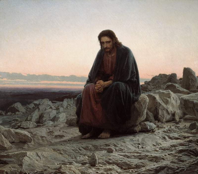 Христос в пустыне — Иван Крамской