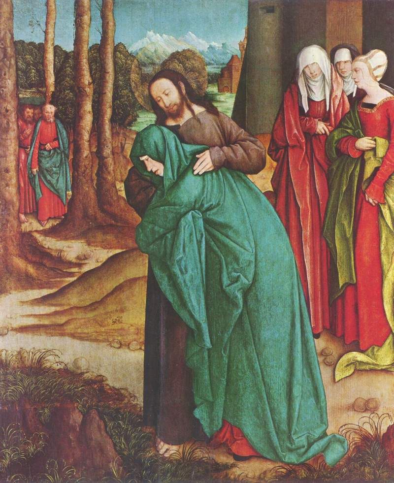 Christ Taking Leave of His Mother — Бернхард Штригель