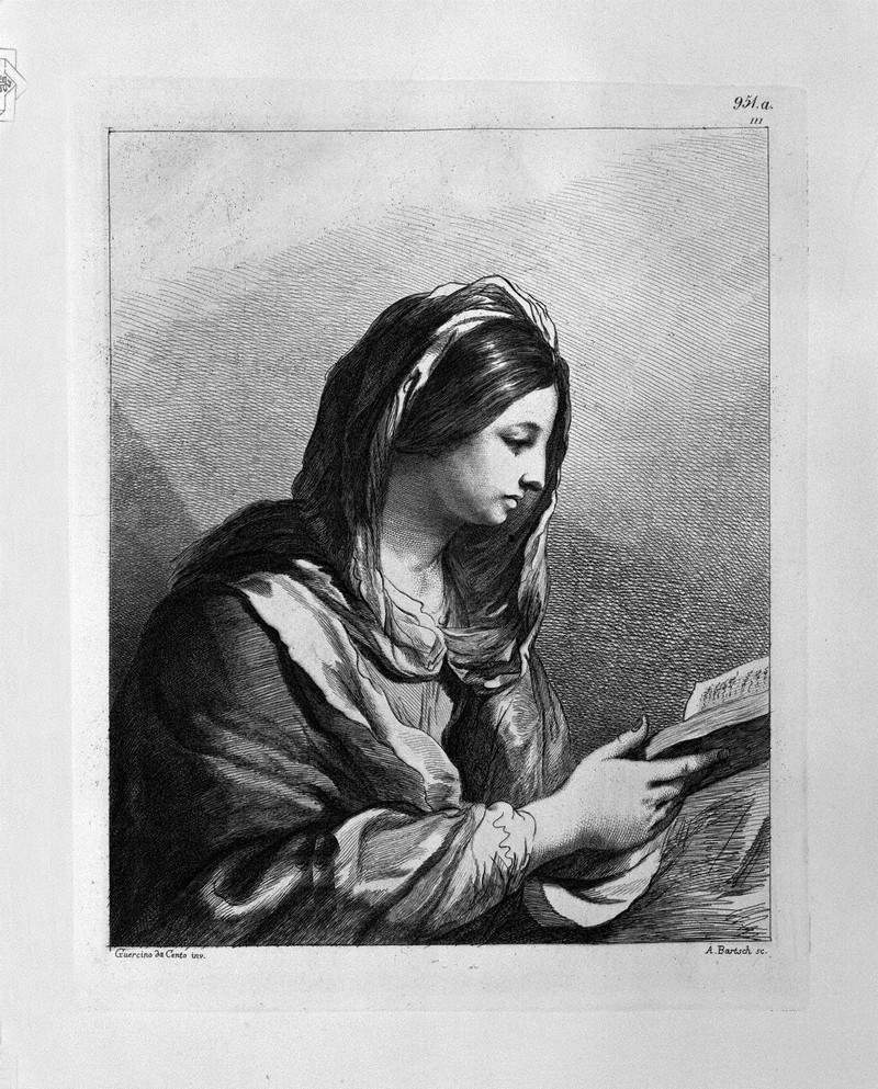 Woman Reading (half length) by Guercino — Джованни Баттиста Пиранези