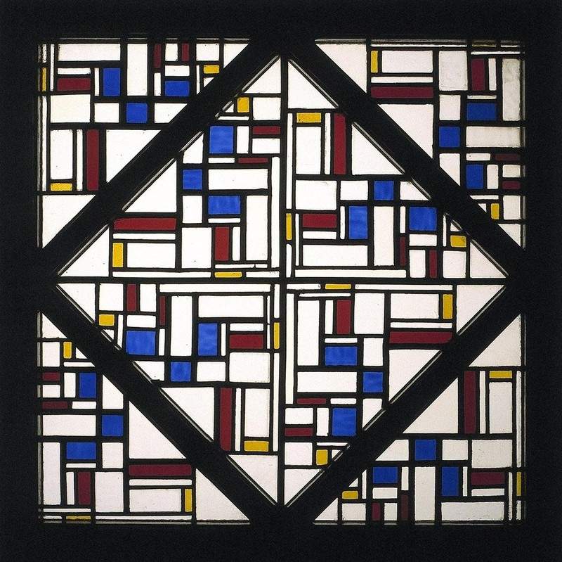 Composition with window with coloured glass III — Тео ван Дусбург