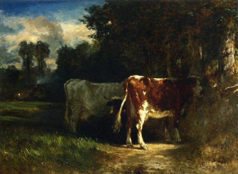 Cows in a Landscape — Констан Труайон