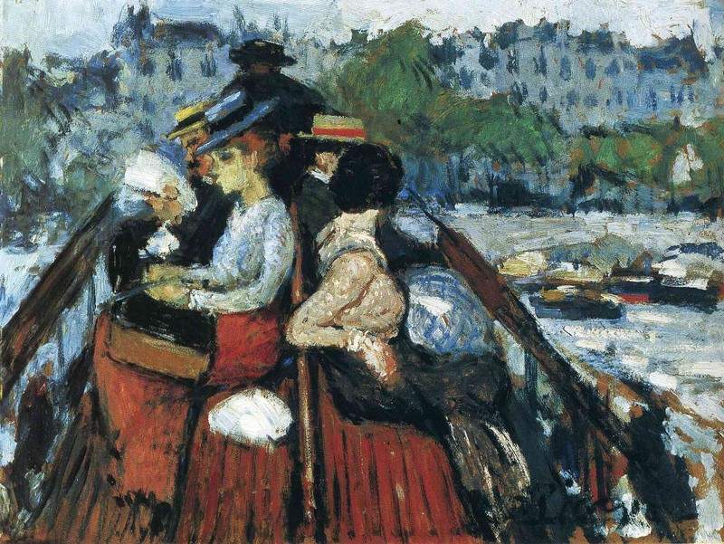 Crossind Seine on the upper deck — Пабло Пикассо