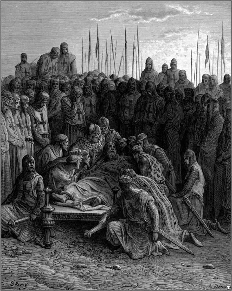 Смерть Балдуина I Латинского короля Иерусалима — Гюстав Доре