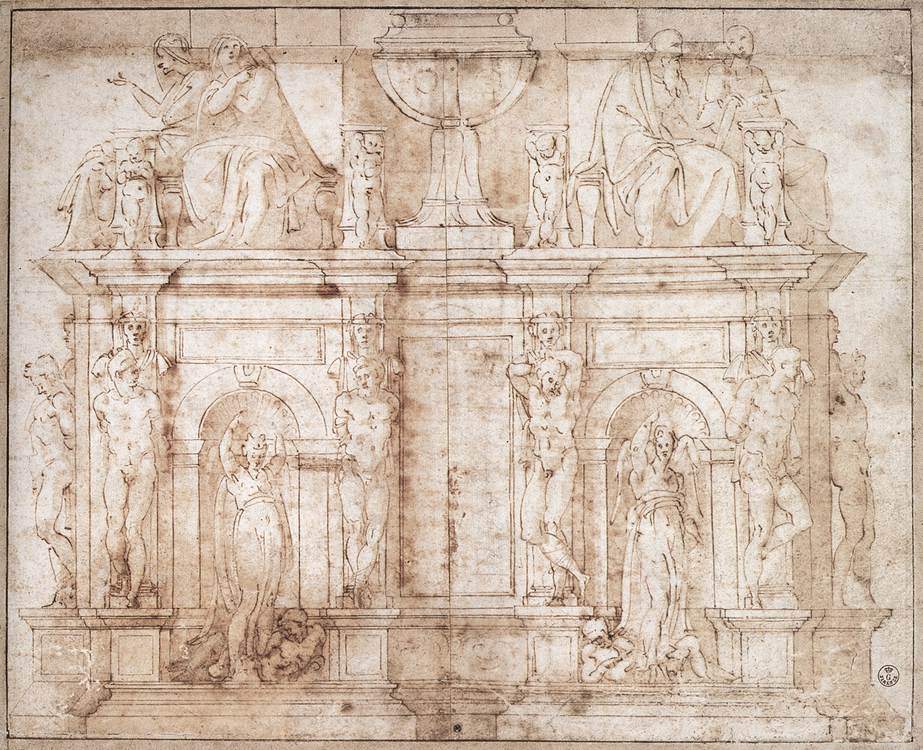 Design for Julius II tomb (second version) — Микеланджело