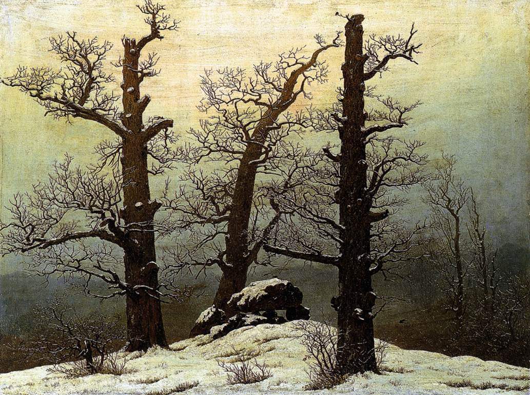 Dolmen in snow — Каспар Давид Фридрих