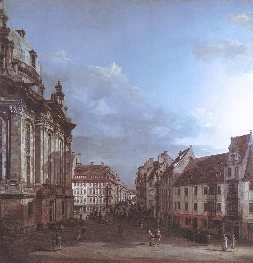 Dresden, the Frauenkirche and the Rampische Gasse — Бернардо Беллотто