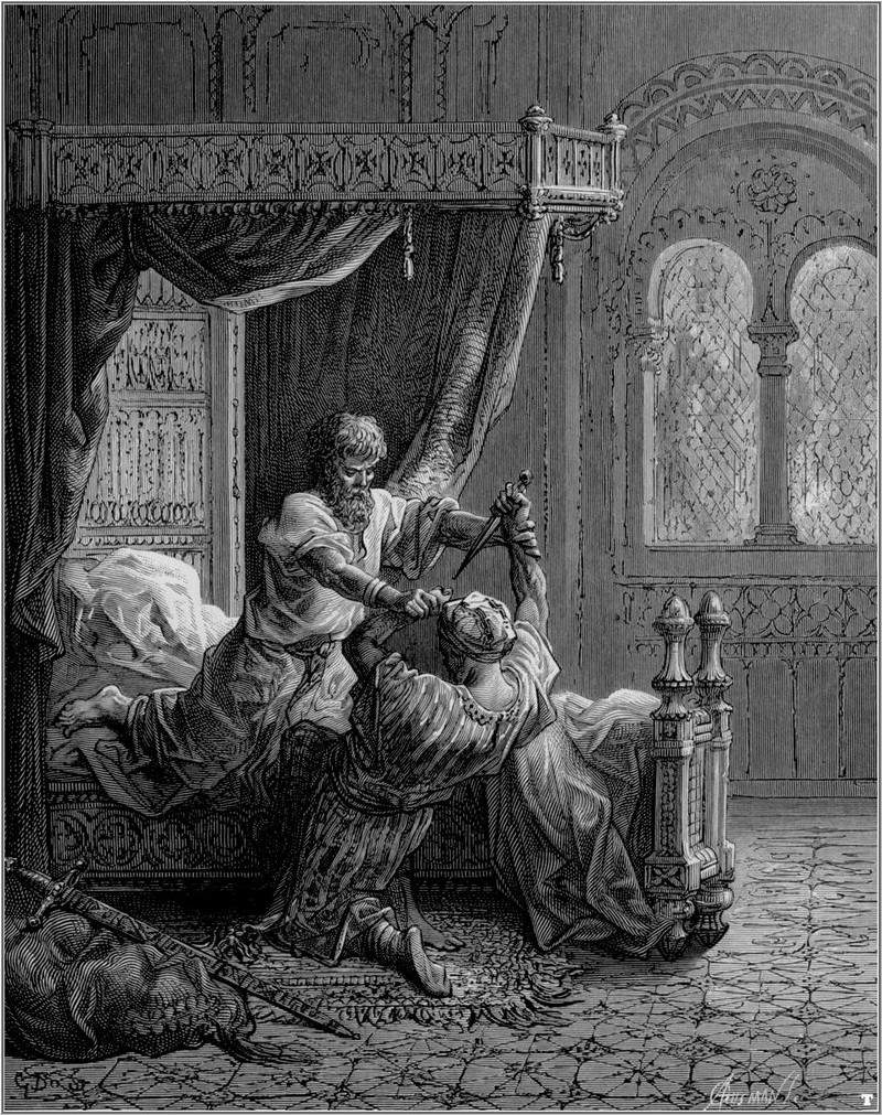 Эдуард I Английский убивает ассассина в июне 1272 — Гюстав Доре