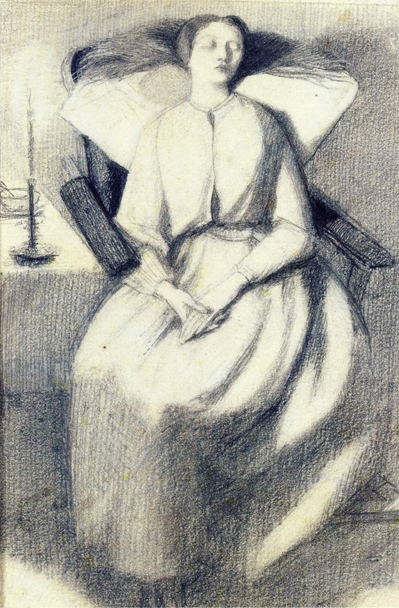 Elizabeth Siddal Seated in a Chair — Данте Габриэль Россетти