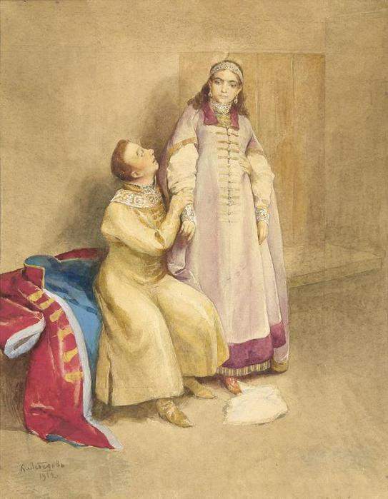 False Dmitry I and Princess Xenia Godunova — Клавдий Лебедев