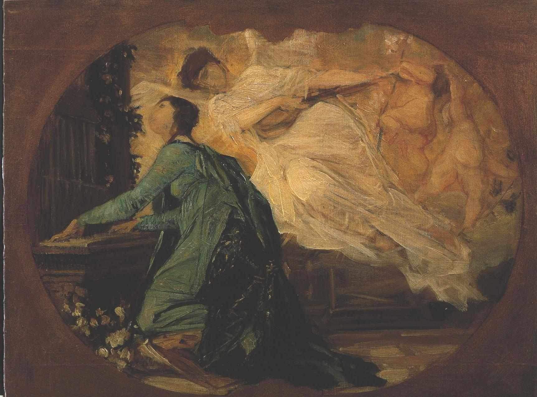 Female organ player — Густав Климт