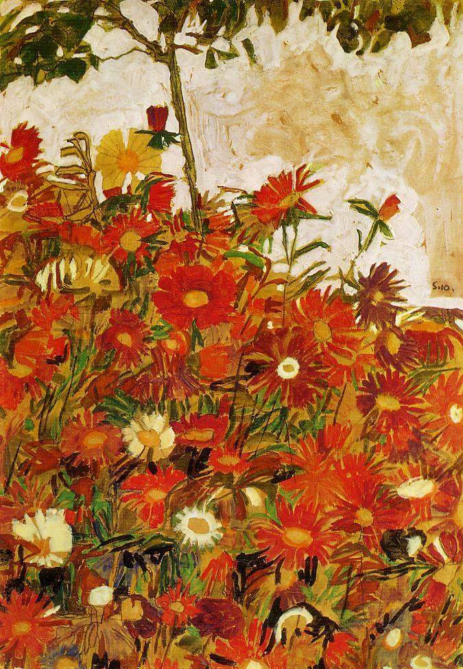 Field of Flowers — Эгон Шиле