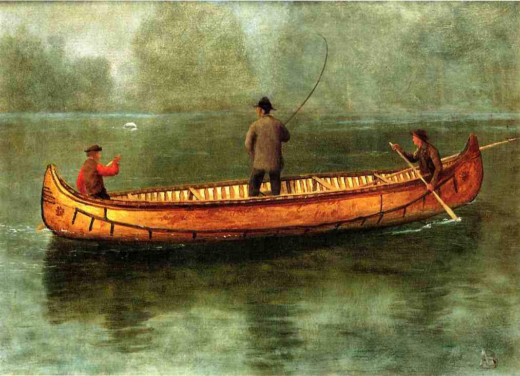 Fishing from a Canoe — Альберт Бирштадт