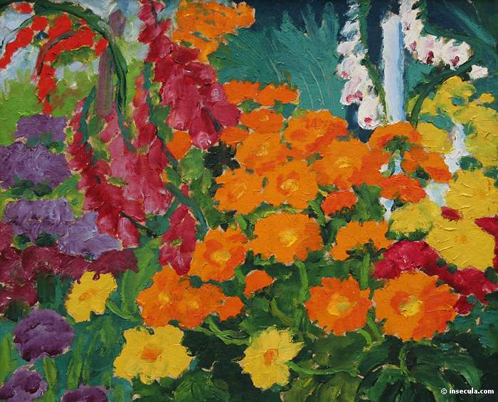 Flower garden (marigolds) — Эмиль Нольде